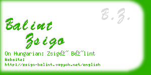 balint zsigo business card